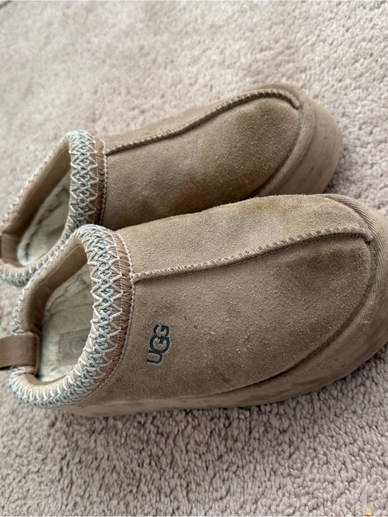 UGG Shoes - UGG Tan Suede Slip-On Slippers